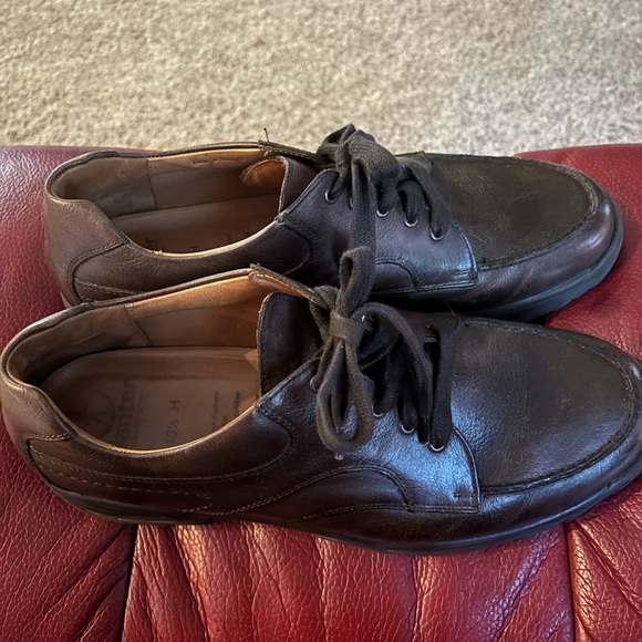 Ganter brown tie full leather shoes sz 10 1/2 H - Picture 4 of 6